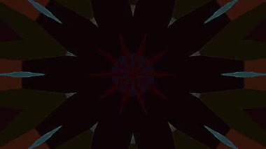 3D animasyon güzel video renkli soyut parlak ışık enerjisi 4K düz çizgi dalgaları merkezde yuvarlak ışık efekti, siyah arkaplan