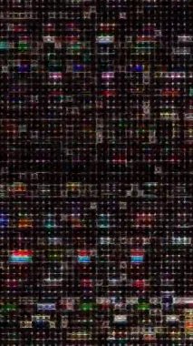 3D animation vertical beautiful video colorful abstract bright light energy 4K of smooth lines waves glittering light effect on black background