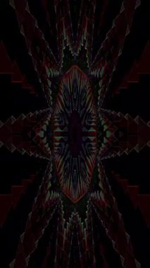 3D animasyon güzel video renkli soyut parlak ışık enerjisi 4K düz çizgi dalgaları merkezde yuvarlak ışık efekti, siyah arkaplan