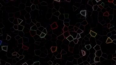 Siyah arkaplandaki renkli çizgilerle ince hareketleri düzenleyen, parıldayan, parlak güzel videolar.