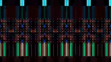 3D soyut parlak çizgiler, dalga, renkli, siyah arkaplan