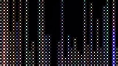 3D soyut parlak çizgiler, dalga, renkli, siyah arkaplan