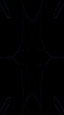 3D soyut parlak çizgiler, dalga, renkli, siyah arkaplan