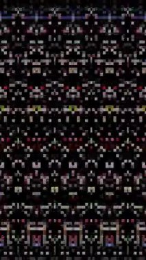 3D soyut parlak çizgiler, dalga, renkli, siyah arkaplan