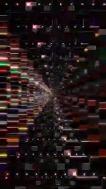 3D animasyon dikey güzel video renkli soyut parlak ışık enerjisi 4K düz çizgiler arkaplan için parıldayan ışık efekti