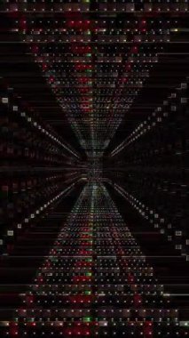 3D animasyon dikey güzel video renkli soyut parlak ışık enerjisi 4K düz çizgiler arkaplan için parıldayan ışık efekti