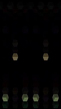 3D soyut parlak çizgiler, dalga, renkli, siyah arkaplan