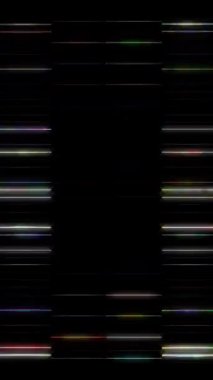 3D animasyon dikey güzel video renkli soyut parlak ışık enerjisi 4K düz çizgiler arkaplan için parıldayan ışık efekti