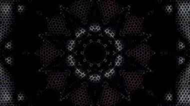 Soyut arka plan hareket eden çizgiler ve parlayan ışık noktaları. Çemberlerle canlandırma