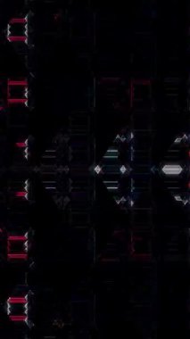 3D shining bright dots set colorful line wave motion, on black background