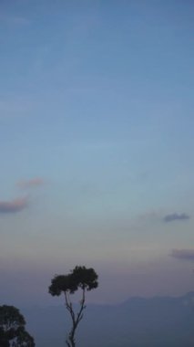 The Natural Beauty of the Hills with Mountain Views in the Afternoon, When the Sun Sets