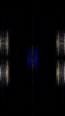 3D soyut parlak çizgiler, dalga, renkli, siyah arkaplan