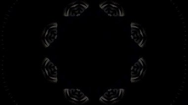 Soyut arka plan hareket eden çizgiler ve parlayan ışık noktaları. Çemberlerle canlandırma