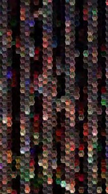 Siyah arkaplandaki renkli çizgilerle ince hareketleri düzenleyen, parıldayan, parlak güzel videolar.