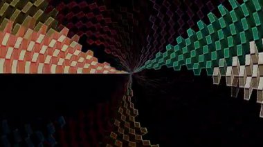 Soyut Kaleydoskop deseni tam renklerle. Sihirli mandala. 4k