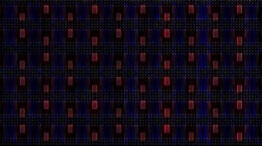 3D shining bright dots set colorful line wave motion, on black background