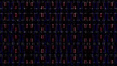 3D soyut parlak çizgiler, dalga, renkli, siyah arkaplan