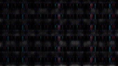 3D soyut parlak çizgiler, dalga, renkli, siyah arkaplan