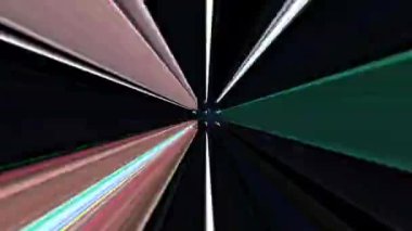 3D soyut parlak çizgiler, dalga, renkli, siyah arkaplan