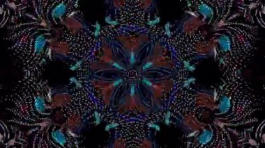 Soyut arka plan hareket eden çizgiler ve parlayan ışık noktaları. Çemberlerle canlandırma