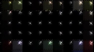 3D soyut parlak çizgiler, dalga, renkli, siyah arkaplan