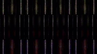 3D soyut parlak çizgiler, dalga, renkli, siyah arkaplan