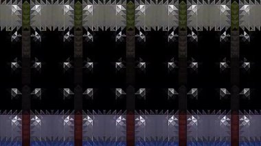 3D soyut parlak çizgiler, dalga, renkli, siyah arkaplan