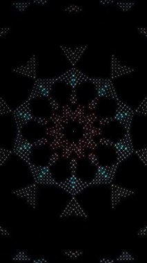 soyut çizgiler renkli noktalar ışık merkezde parlıyor, siyah arkaplan