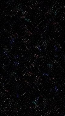 3D soyut parlak çizgiler, dalga, renkli, siyah arkaplan