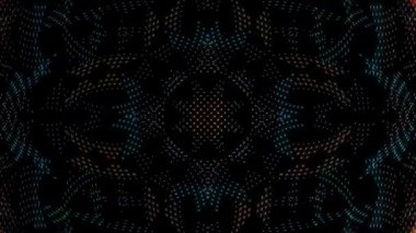 3D soyut parlak çizgiler, dalga, renkli, siyah arkaplan