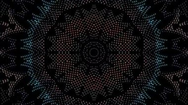 soyut çizgiler renkli noktalar ışık merkezde parlıyor, siyah arkaplan