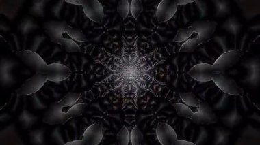 3D animasyon güzel video renkli soyut parlak ışık enerjisi 4K düz çizgi dalgaları merkezde yuvarlak ışık efekti, siyah arkaplan