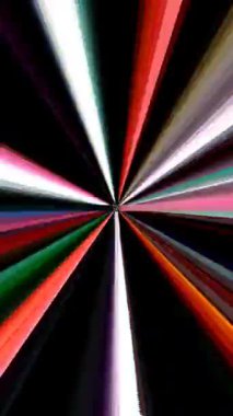 3D animasyon dikey güzel video renkli soyut parlak ışık enerjisi 4K düz çizgiler arkaplan için parıldayan ışık efekti