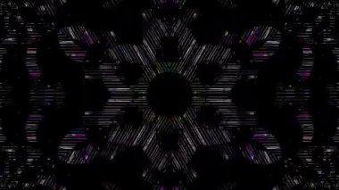 Soyut arka plan hareket eden çizgiler ve parlayan ışık noktaları. Çemberlerle canlandırma