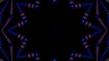 3D animasyon güzel video renkli soyut parlak ışık enerjisi 4K düz çizgi dalgaları merkezde yuvarlak ışık efekti, siyah arkaplan