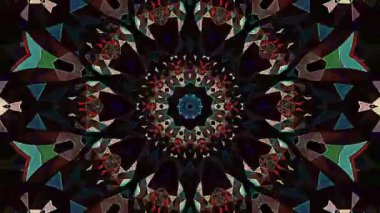 3D animasyon güzel video renkli soyut parlak ışık enerjisi 4K düz çizgi dalgaları merkezde yuvarlak ışık efekti, siyah arkaplan