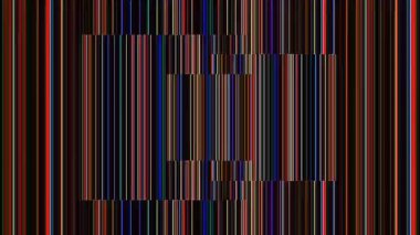 3D shining bright dots set colorful line wave motion, on black background