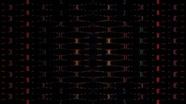 Soyut parlak çizgiler dalga oluşturur, renkli, siyah arkaplan