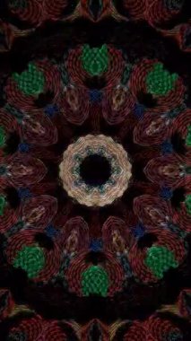 3D animasyon güzel video renkli soyut parlak ışık enerjisi 4K düz çizgi dalgaları merkezde yuvarlak ışık efekti, siyah arkaplan