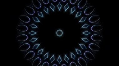 Soyut arka plan hareket eden çizgiler ve parlayan ışık noktaları. Çemberlerle canlandırma