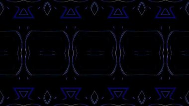 3D soyut parlak çizgiler, dalga, renkli, siyah arkaplan