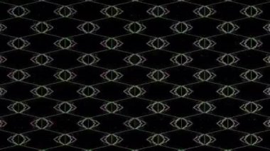 3D soyut parlak çizgiler, dalga, renkli, siyah arkaplan