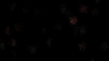 3D soyut parlak çizgiler, dalga, renkli, siyah arkaplan