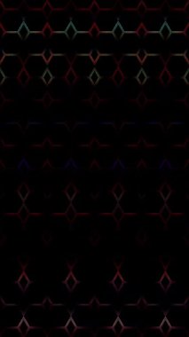 3D soyut parlak çizgiler, dalga, renkli, siyah arkaplan