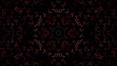 3D animasyon güzel video renkli soyut parlak ışık enerjisi 4K düz çizgi dalgaları merkezde yuvarlak ışık efekti, siyah arkaplan