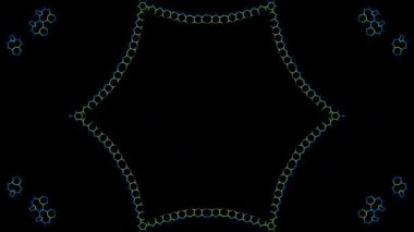 Soyut arka plan hareket eden çizgiler ve parlayan ışık noktaları. Çemberlerle canlandırma