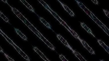 3D soyut parlak çizgiler, dalga, renkli, siyah arkaplan