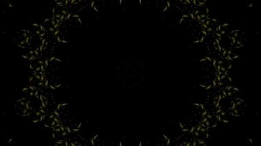 3D animasyon güzel video renkli soyut parlak ışık enerjisi 4K düz çizgi dalgaları merkezde yuvarlak ışık efekti, siyah arkaplan