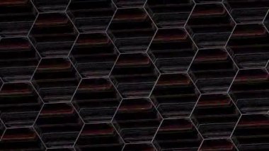 3D soyut parlak çizgiler, dalga, renkli, siyah arkaplan