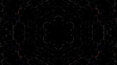3D animasyon güzel video renkli soyut parlak ışık enerjisi 4K düz çizgi dalgaları merkezde yuvarlak ışık efekti, siyah arkaplan